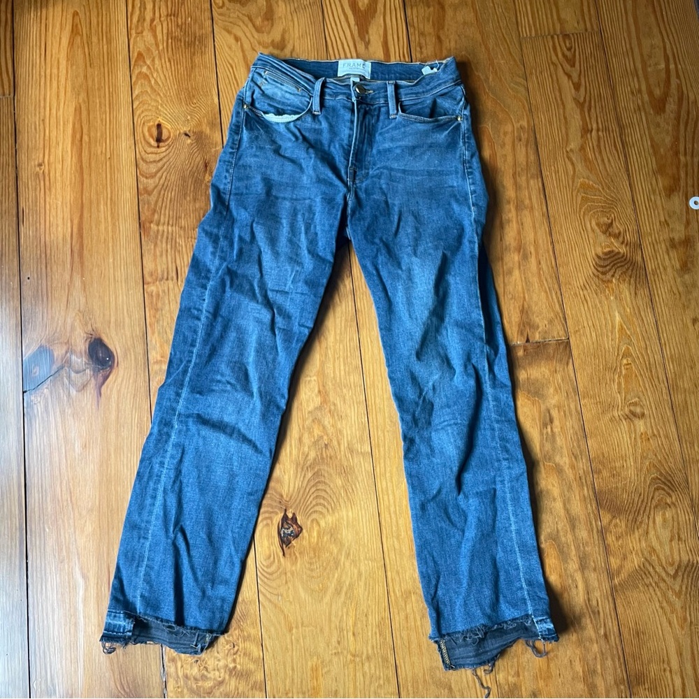 FRAME Denim Le High Straight fenwick Wash Straight Leg Designer Jeans